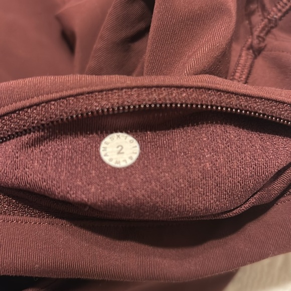 Lululemon cropped sheer rouched leggings brown size 2 - Picture 5 of 5